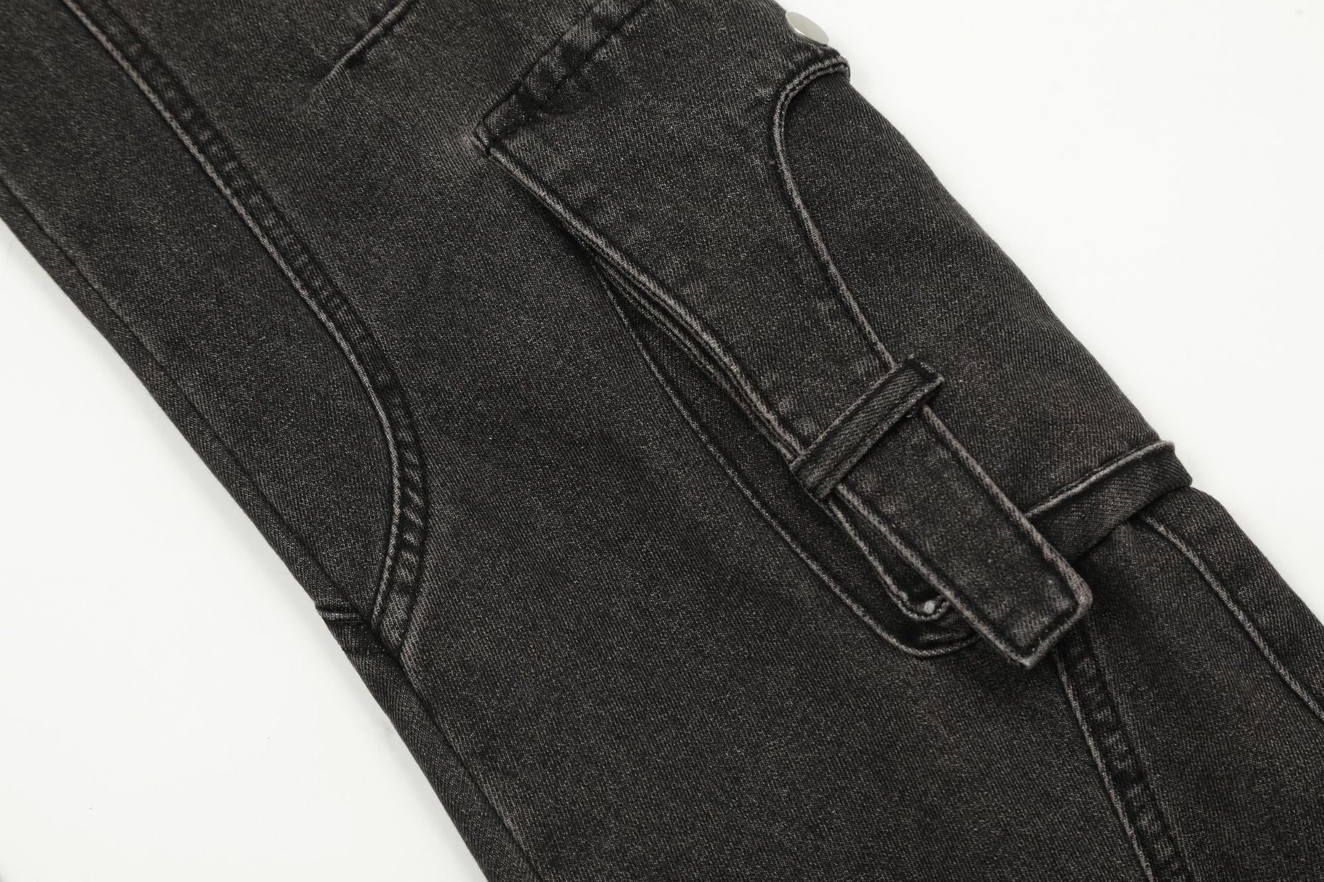 New Multi-Pocket Work Jeans Couple Pants
