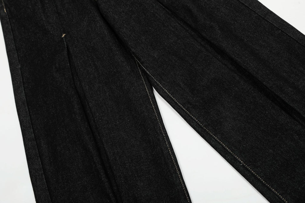 New vintage pleated washed jeans