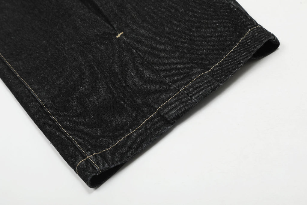 New vintage pleated washed jeans