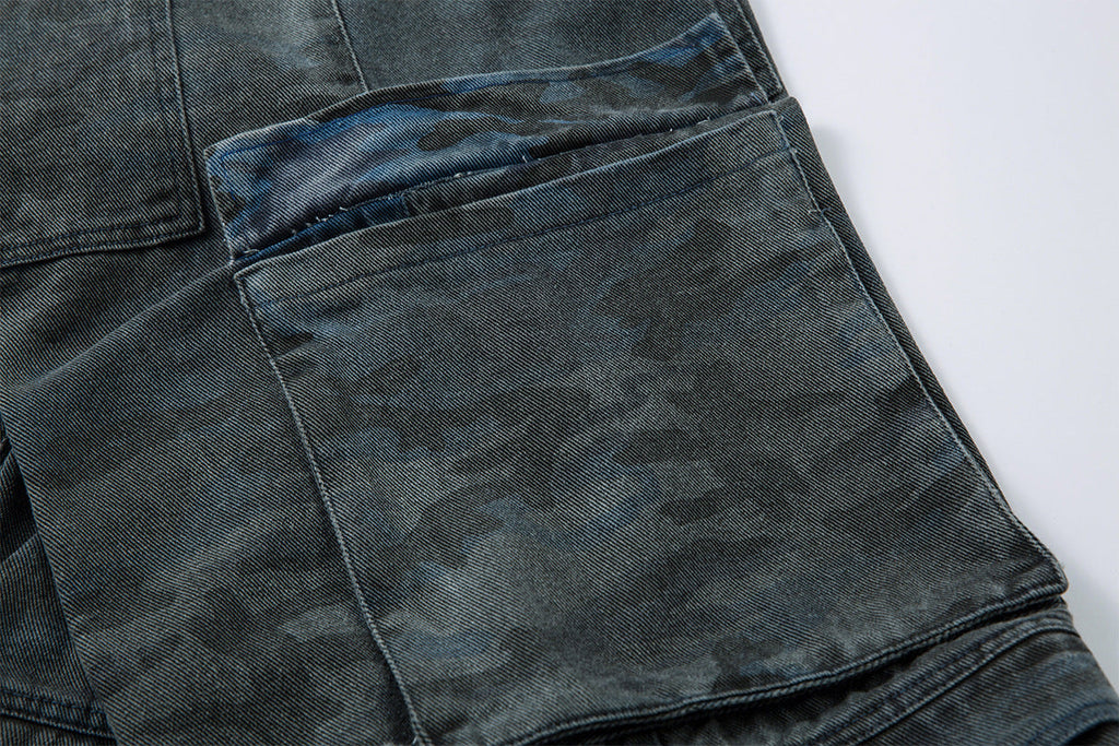 New high street camouflage large pocket overalls