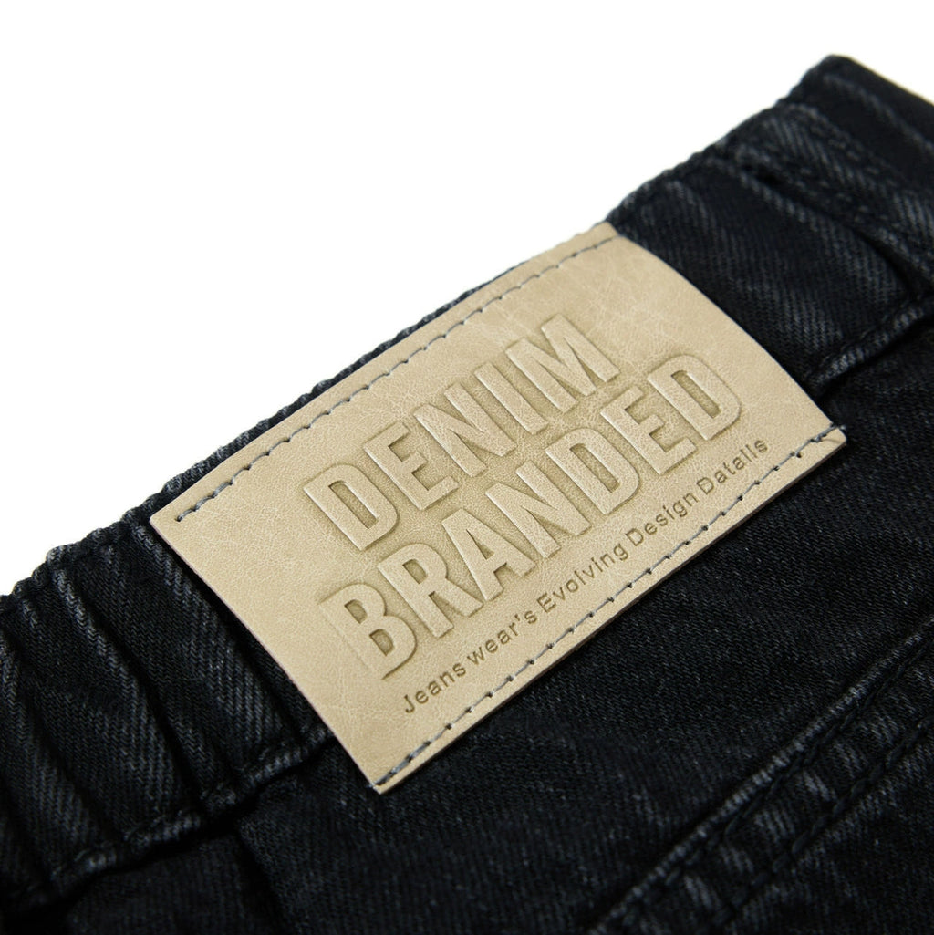 Fashion workwear jeans high street embroidery loose wide pants