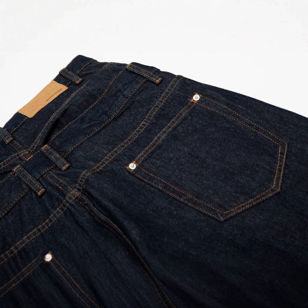 Fashion workwear jeans high street embroidery loose wide pants