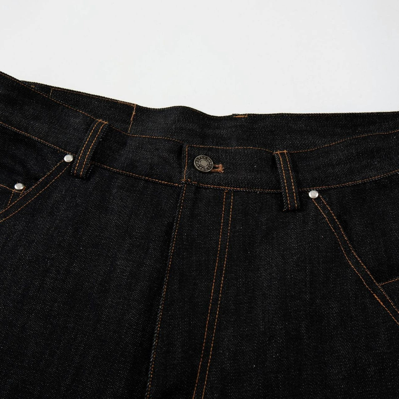 Fashion workwear jeans high street embroidery loose wide pants