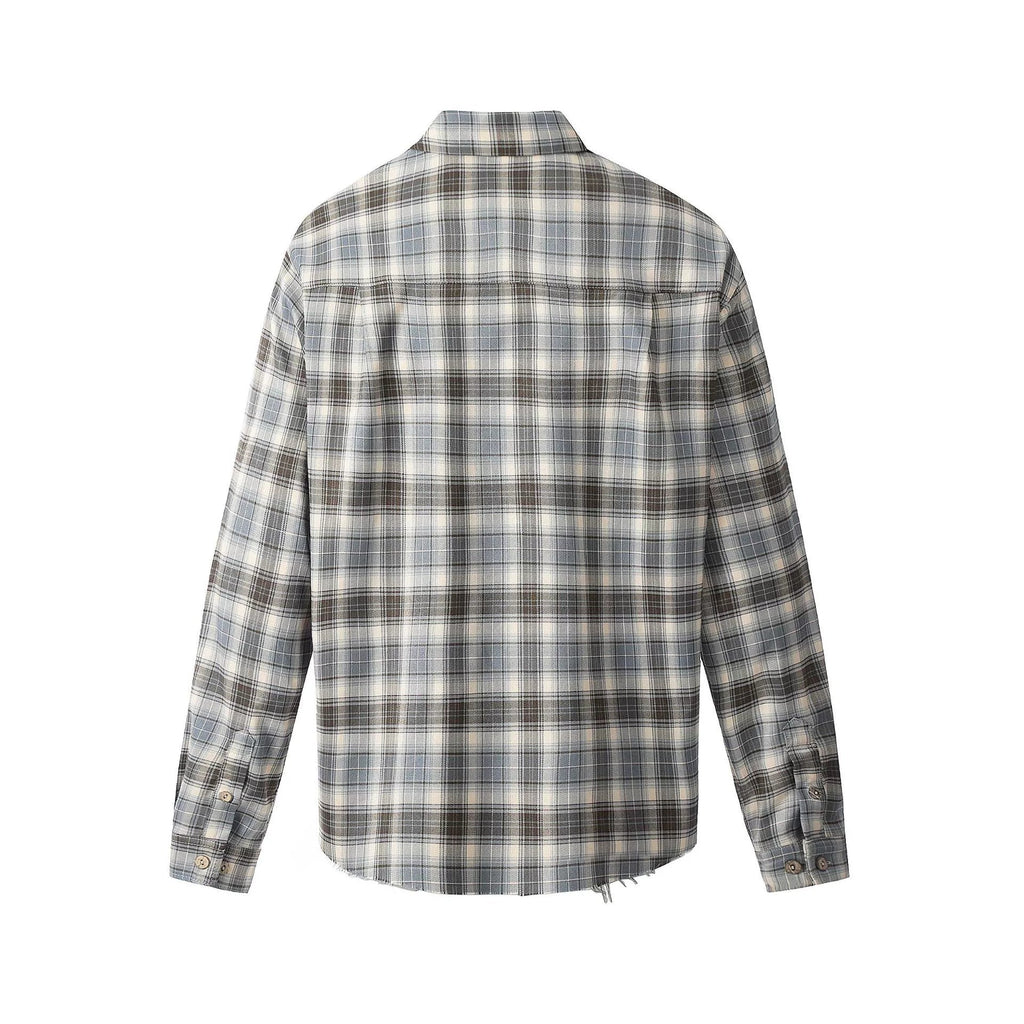 Plaid sports casual loose sweatshirt jacket