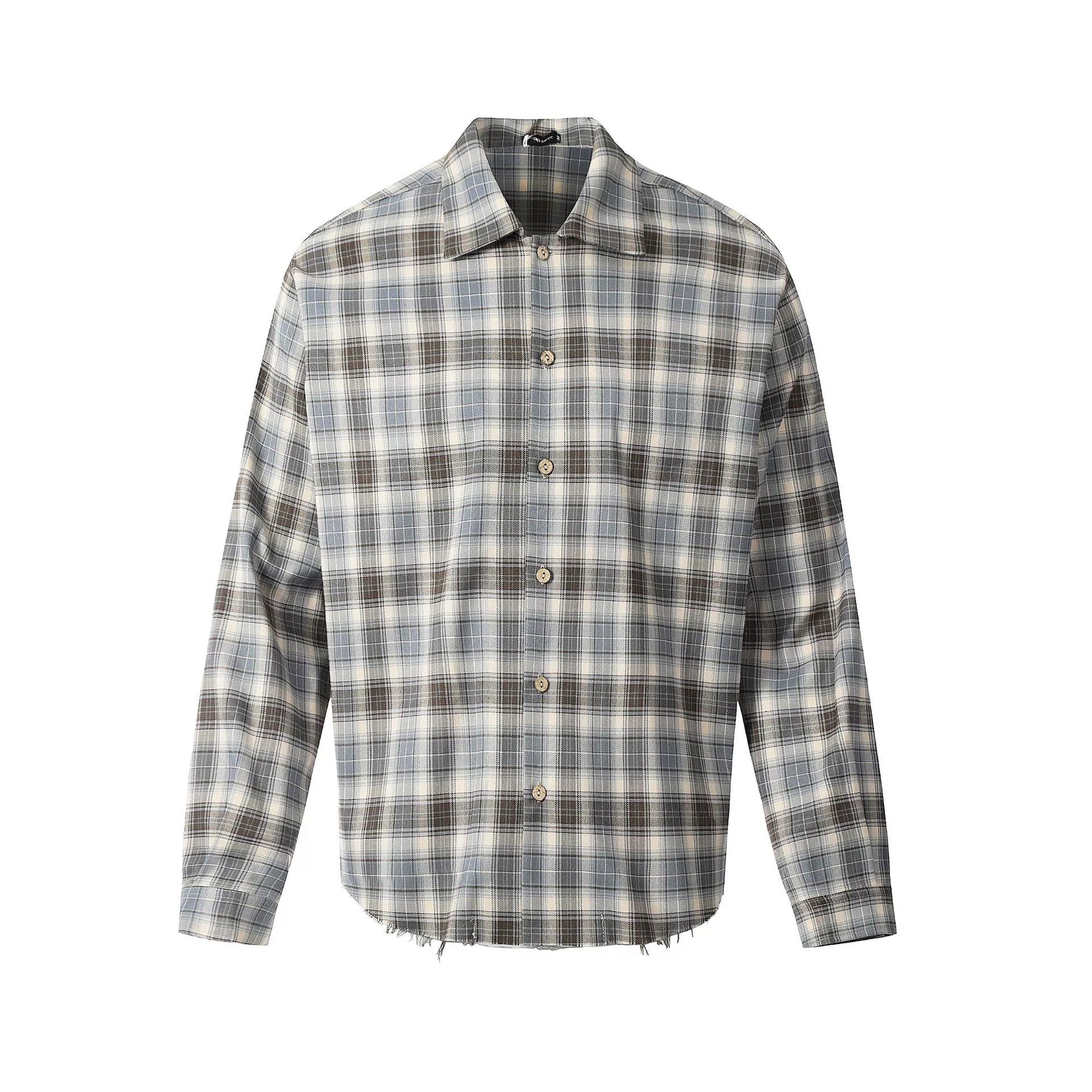Plaid sports casual loose sweatshirt jacket