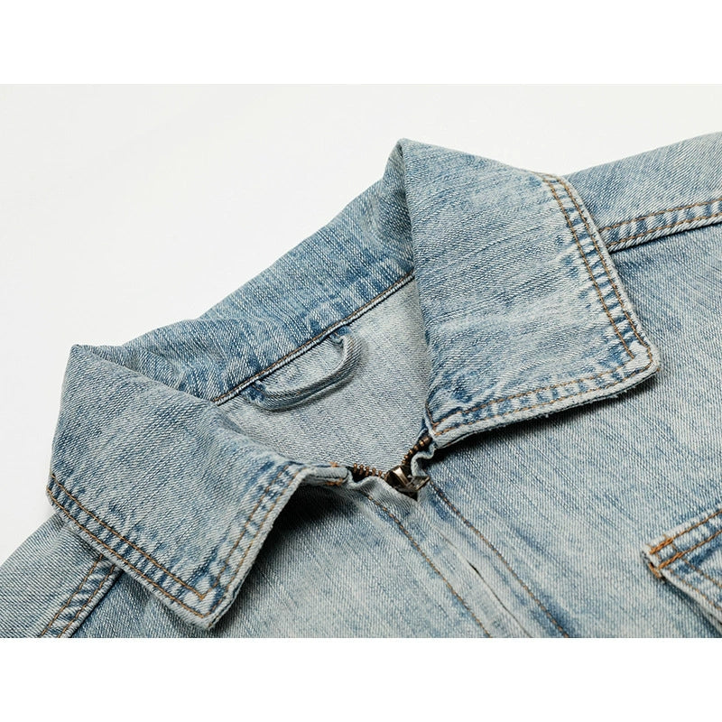 Fashionable denim sports casual jacket