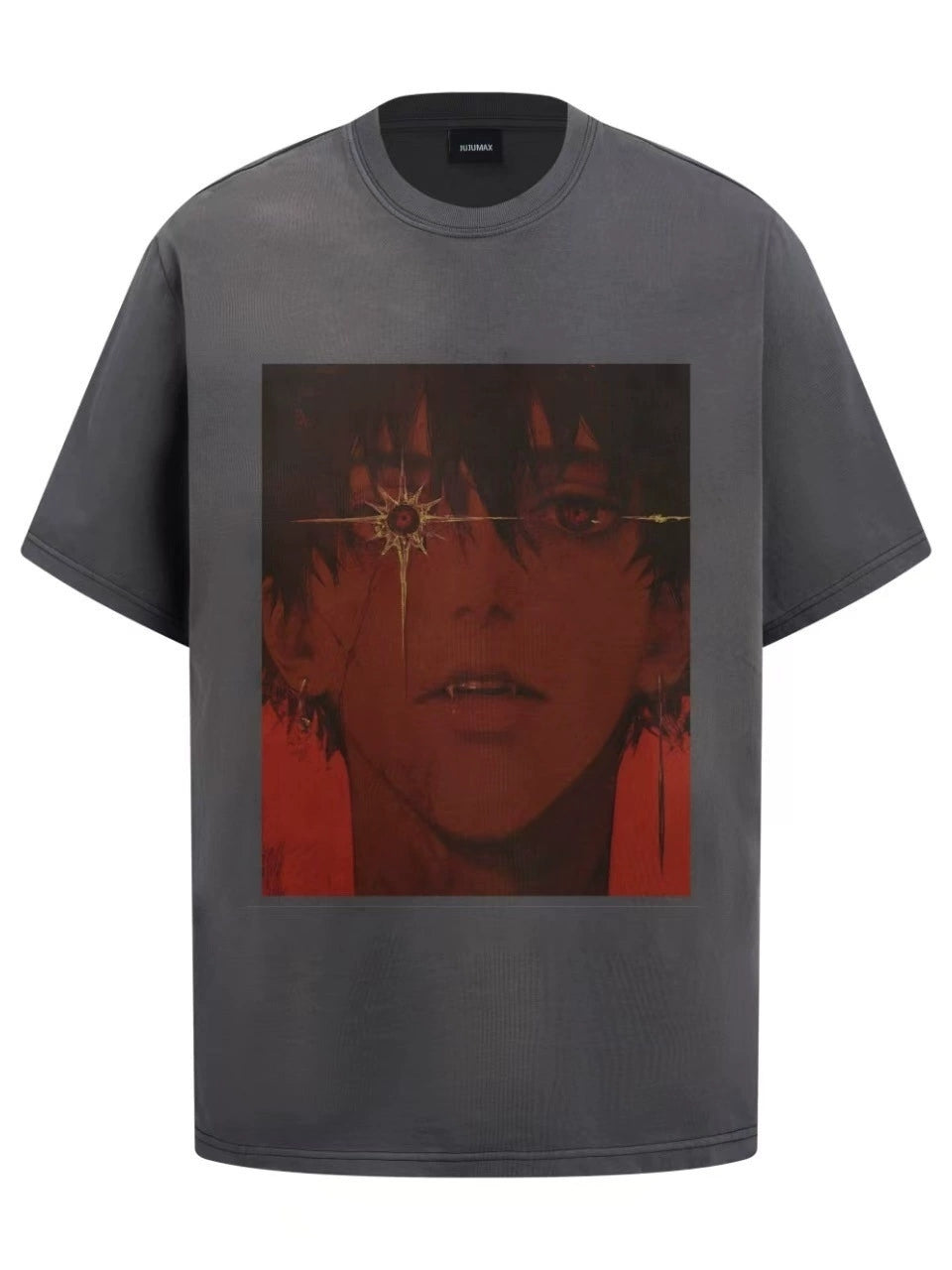 Fashion printed solid color T-shirt