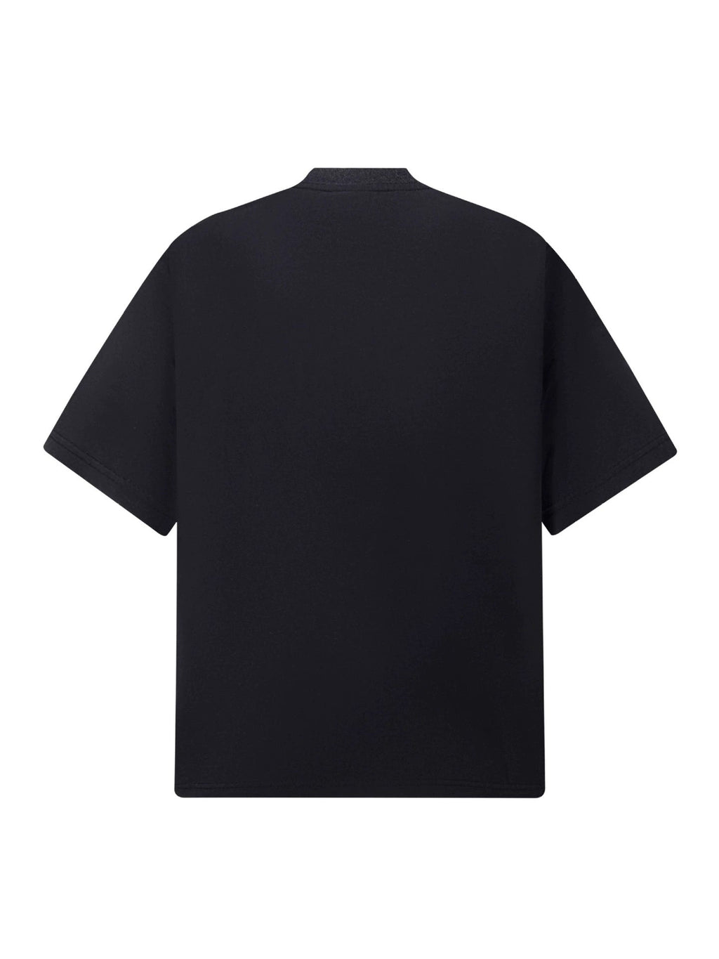 Fashion printed solid color T-shirt