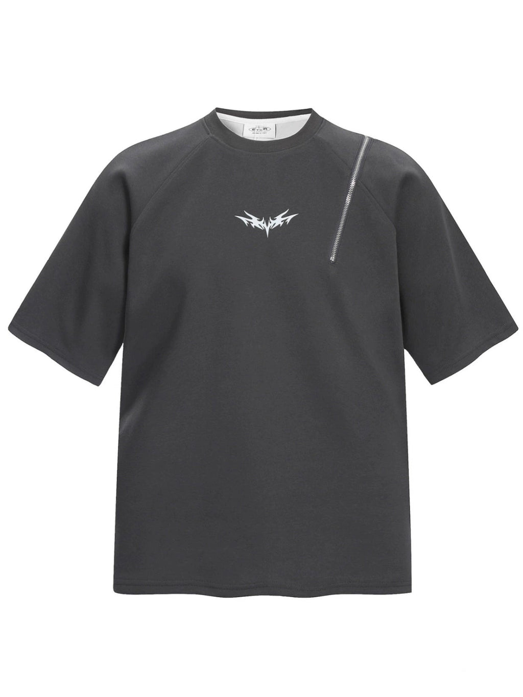 Fashion printed solid color T-shirt