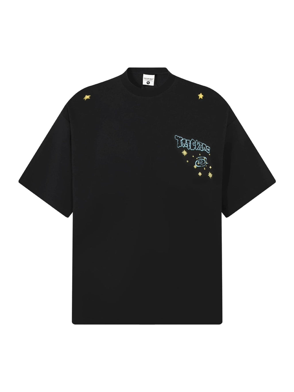 Fashion printed solid color T-shirt