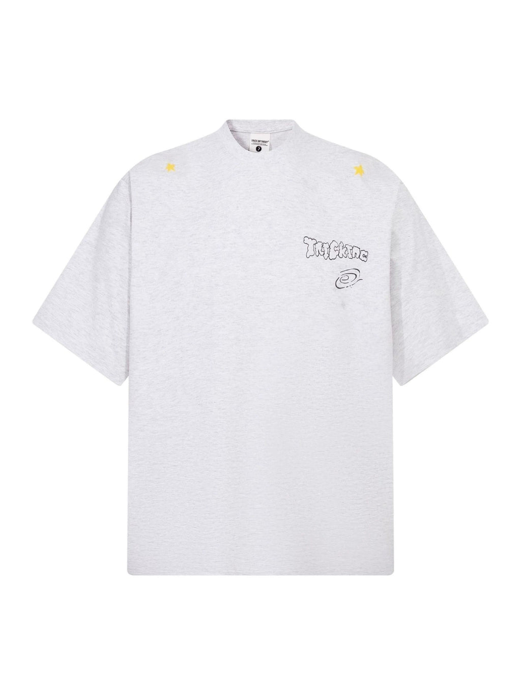 Fashion printed solid color T-shirt