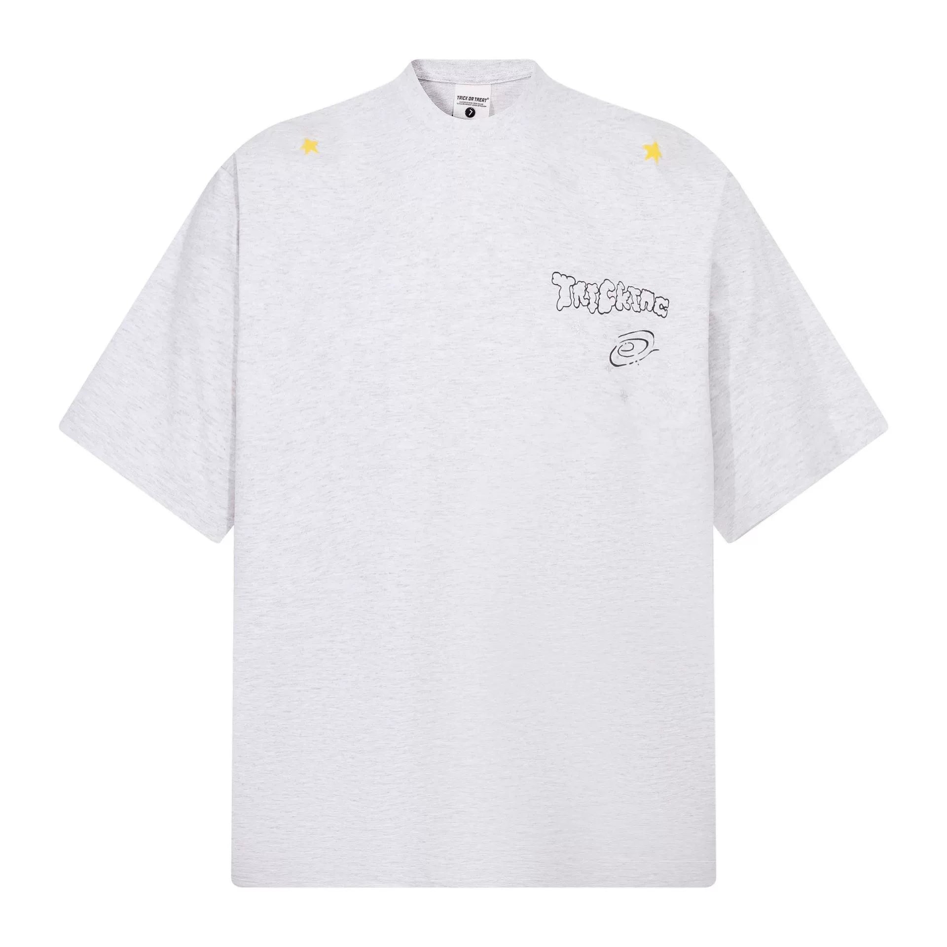 Fashion printed solid color T-shirt